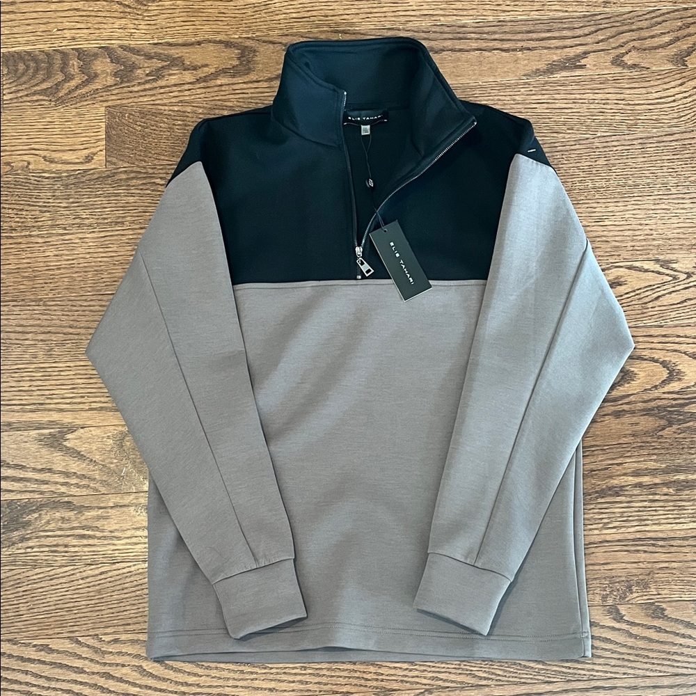 Elie Tahari Black and Gray Sweatshirt